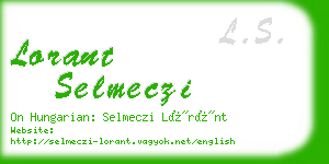 lorant selmeczi business card